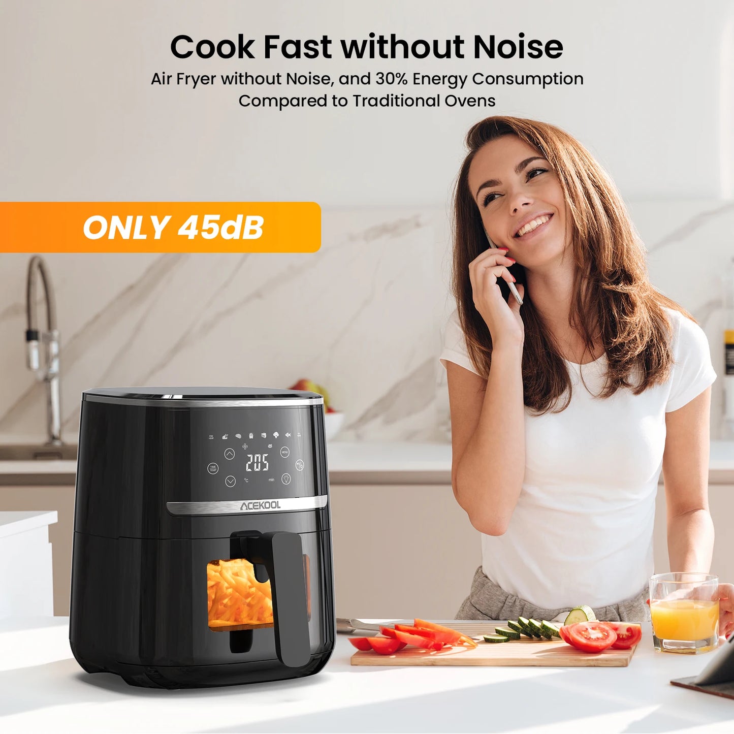 ACEKOOL 5 Quart Digital Display Air Fryer, Toaster Oven
