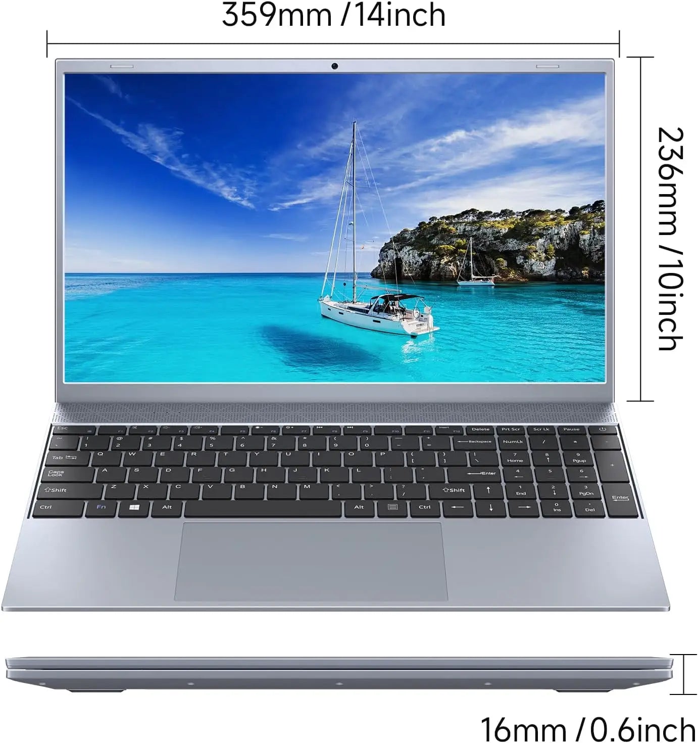 15.6 Inch Laptop J3710 8GB RAM 256GB SSD