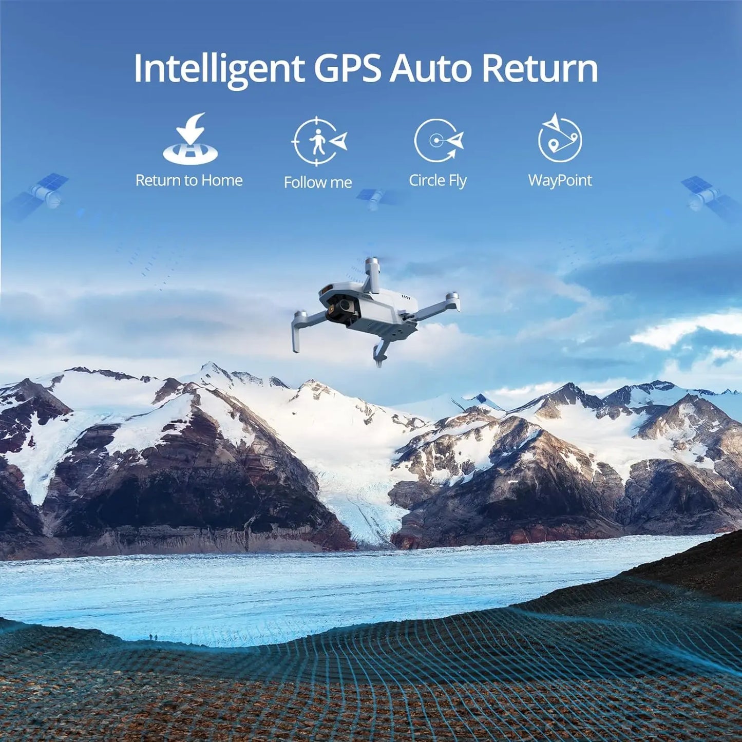 Potensic Drones Under 249g GPS Auto Return Single Axis Gimbal