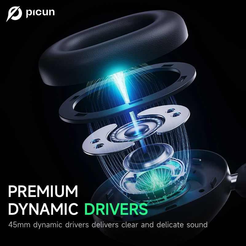 Picun F6 Active Noise Cancelling Bluetooth Headset Hi-Res