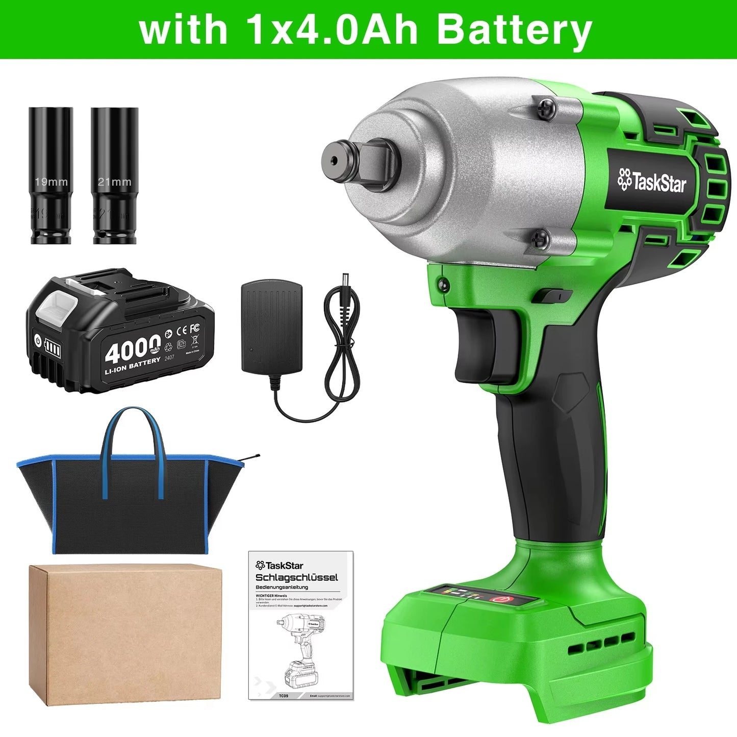 TaskStar 1600N.M Brushless Electric Impact Wrench
