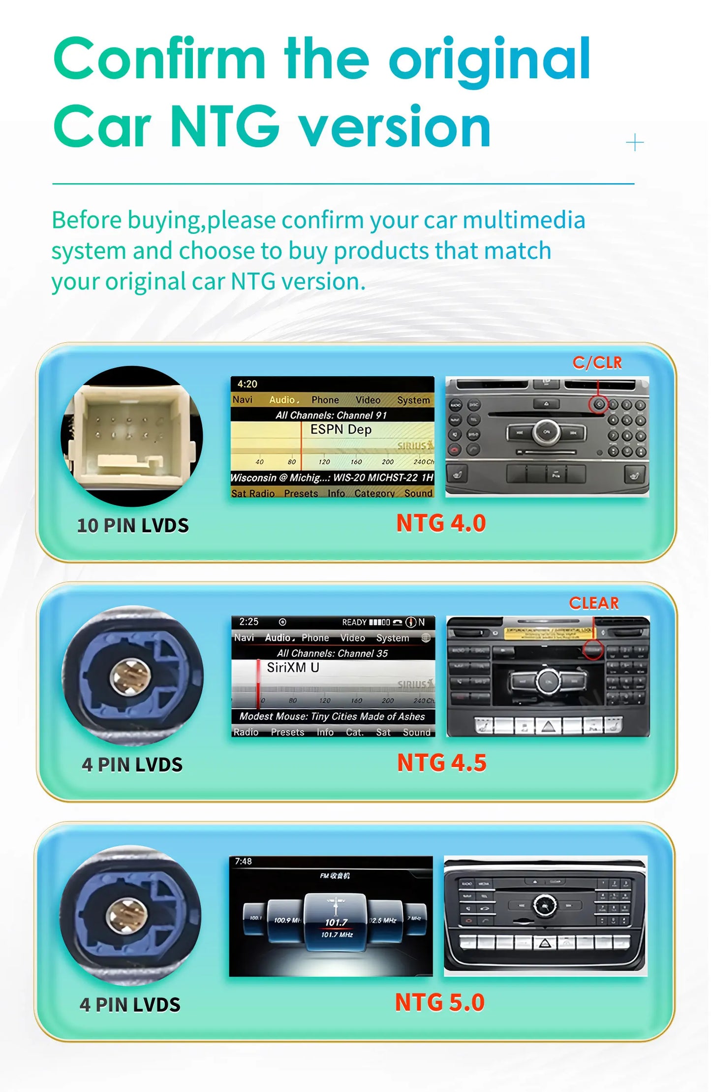 10.25"Android Auto Car radio Multimedia player For Mercedes Benz C-Class