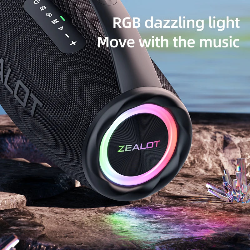 Zealot-S97 80W High Power Bluetooth Speaker Portable RGB c