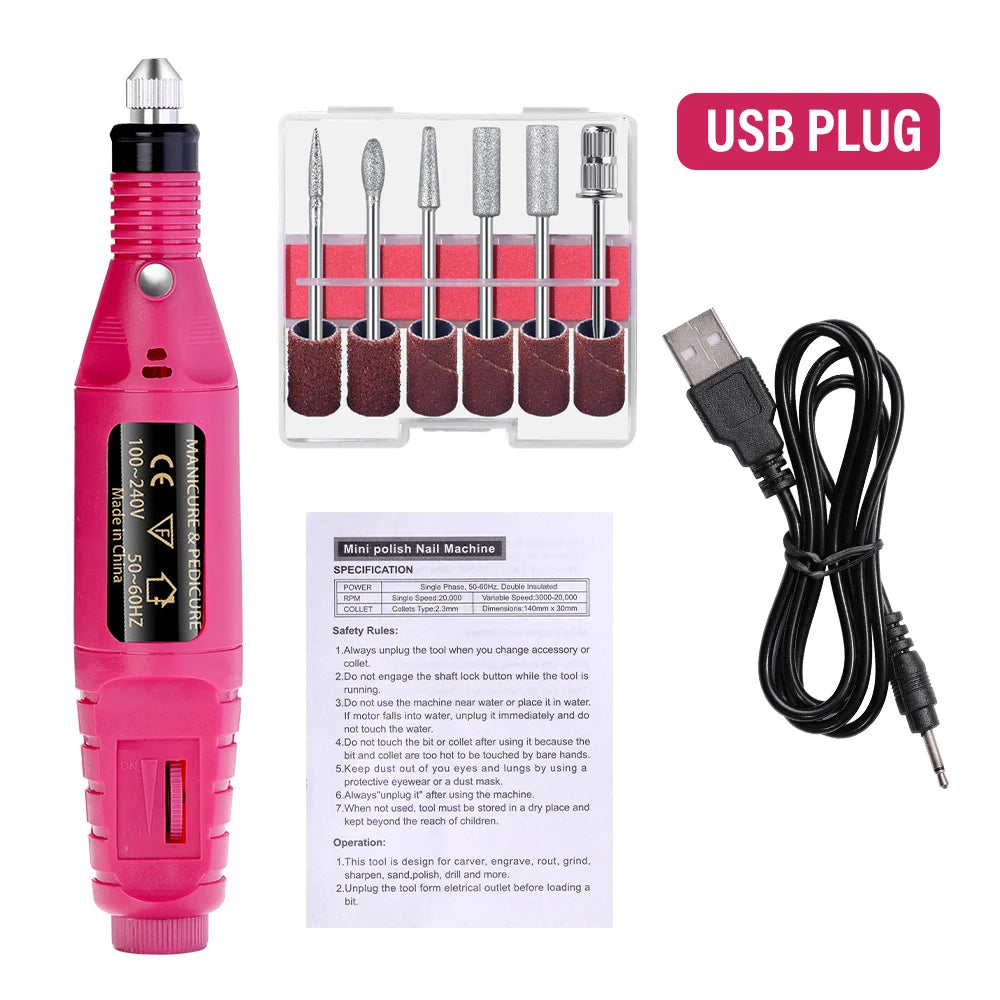 Electric Nail Sander Set Nail Drill Machine