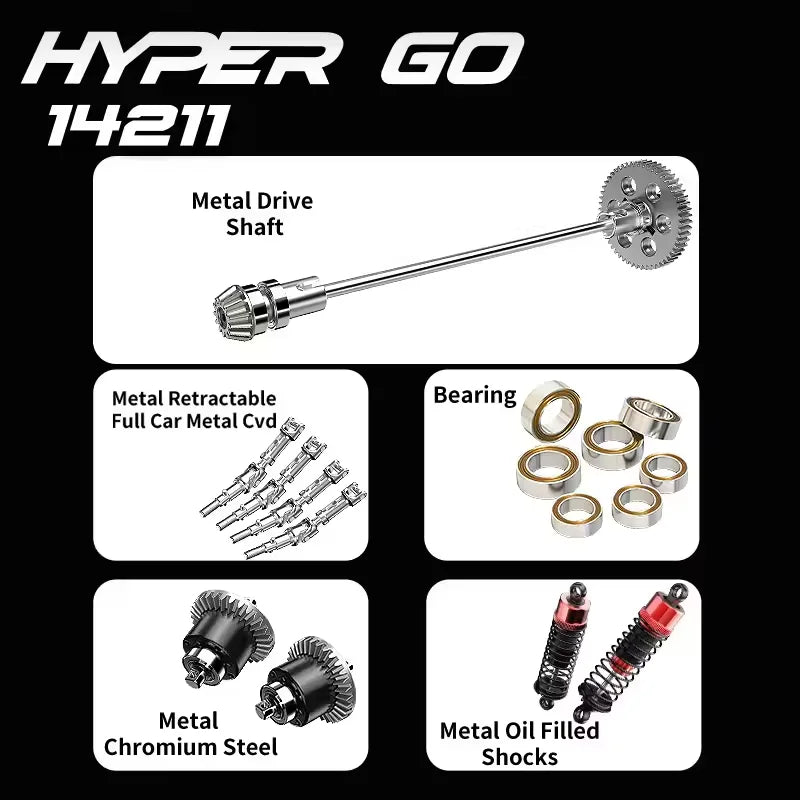 MJX HYPER GO 14211 Racing Car 1/14 Short Truck 45A ESC Brushless Motor