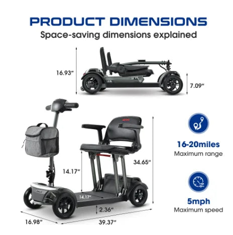 Metro Mobility Air Traveler 8" 4 Wheel Mobility Scooter