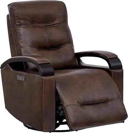 DAFIFY Genuine Leather Power Swivel Glider Rocker Recliner