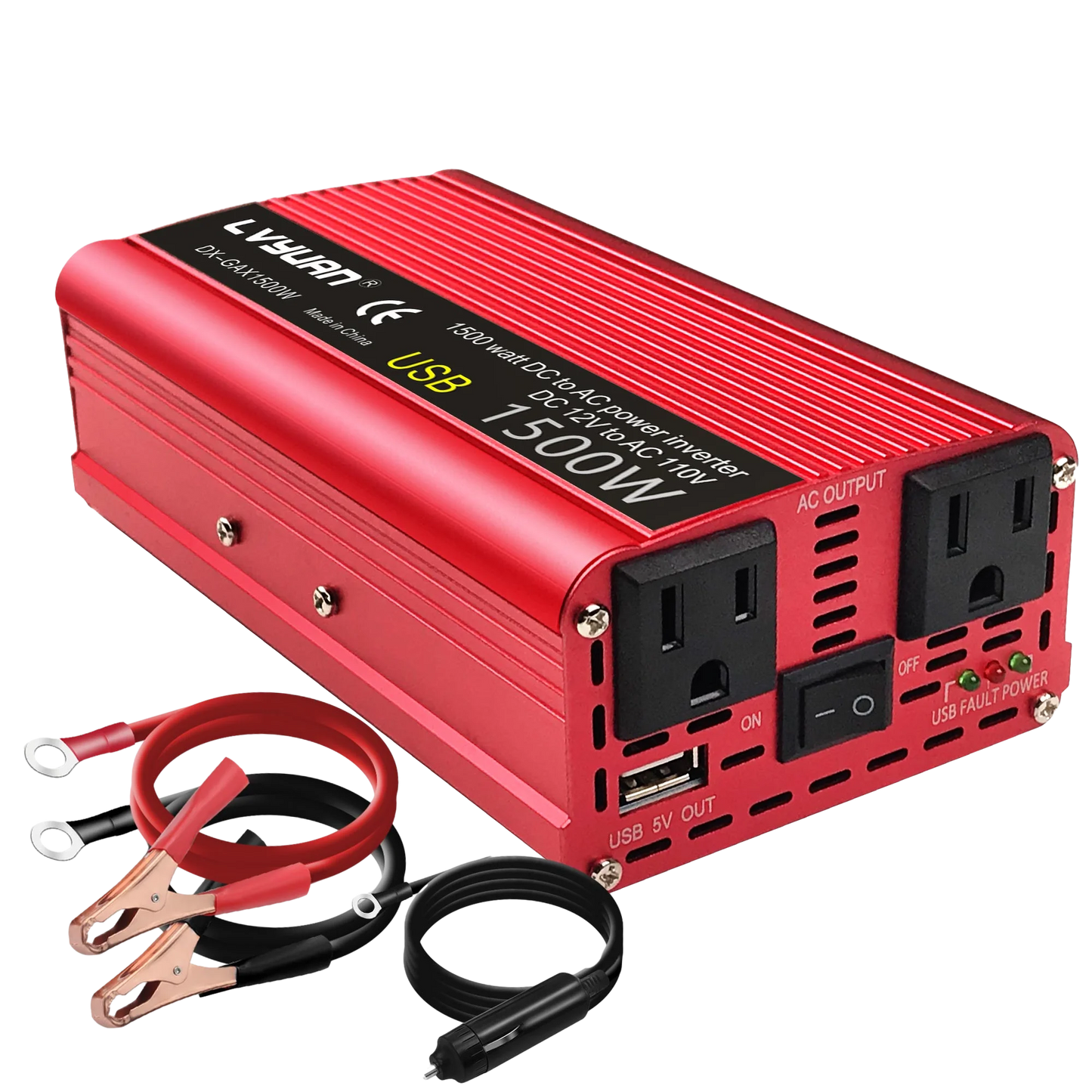 Foval AC110V Power Inverter DC/AC 12V to 120V Car Inverter