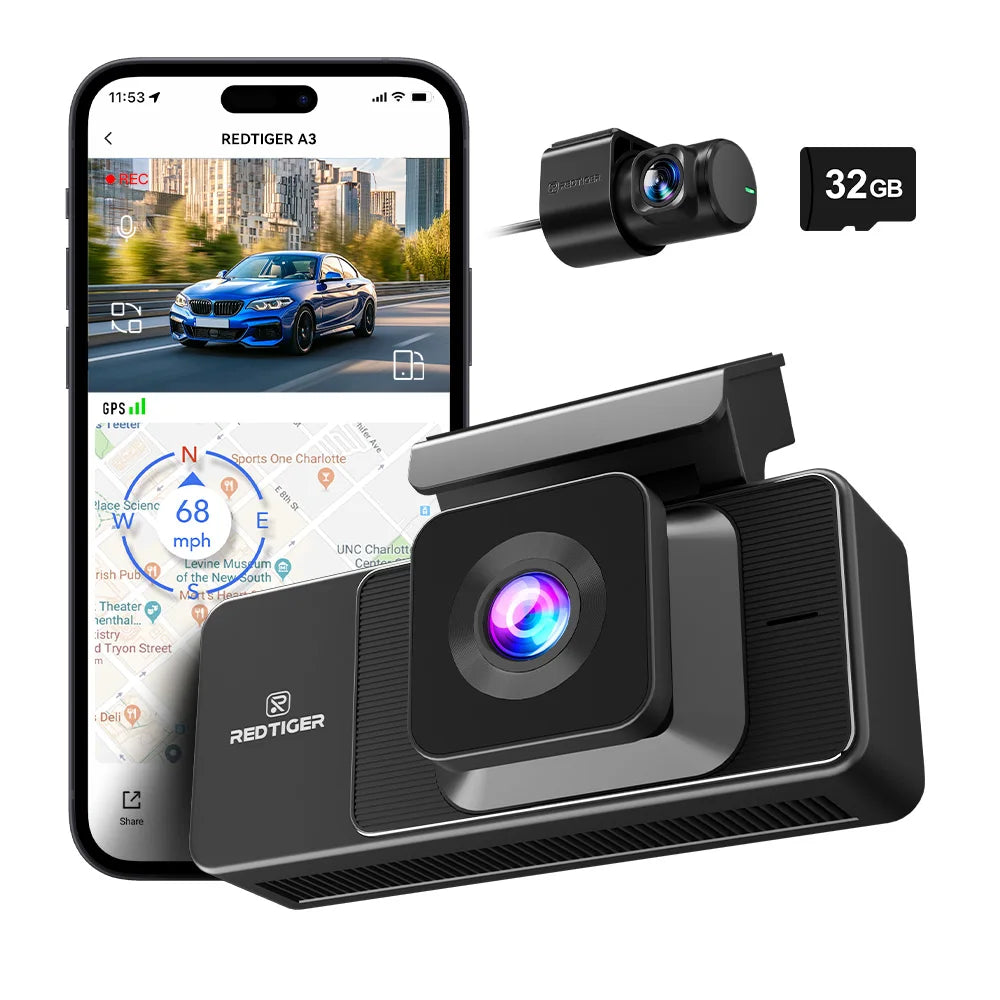 REDTIGER A3 3 Cameras Front/Cabin/Rear Cam