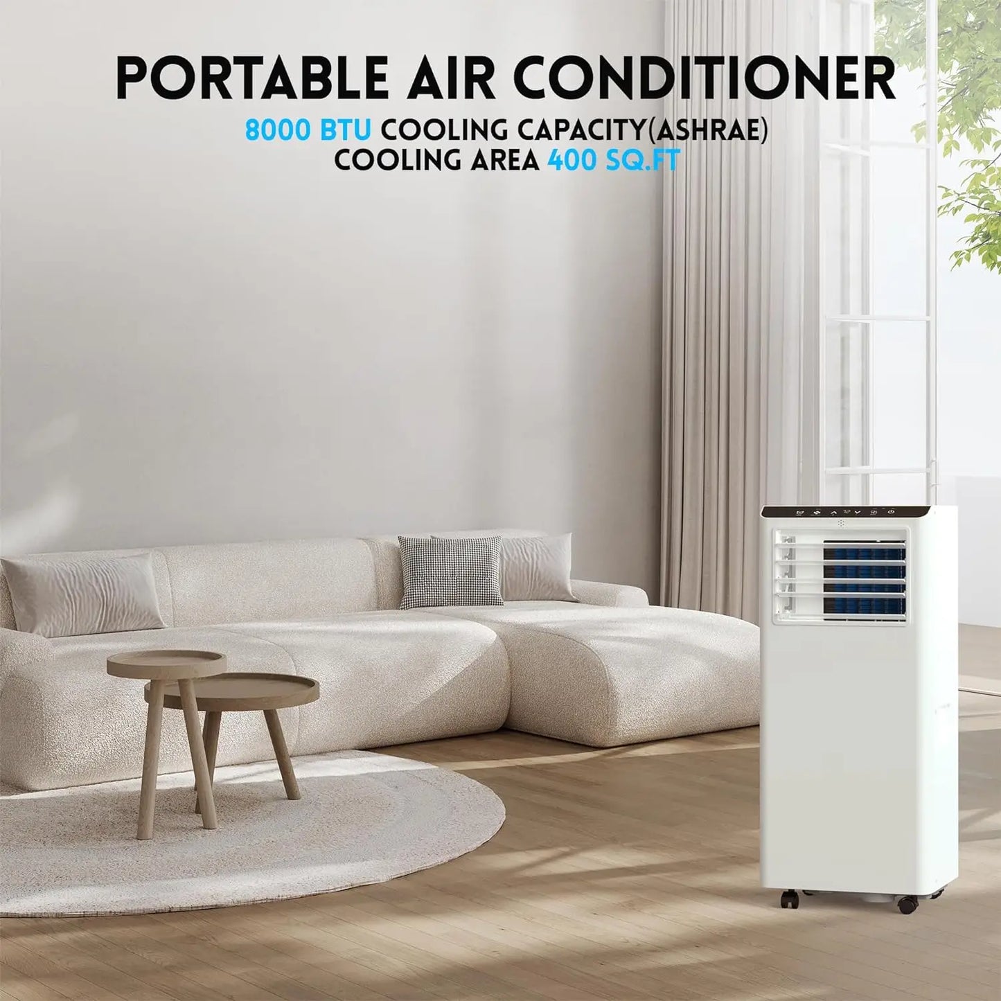 ACEKOOL 8500 BTU Portable Air Conditioner with LCD Display