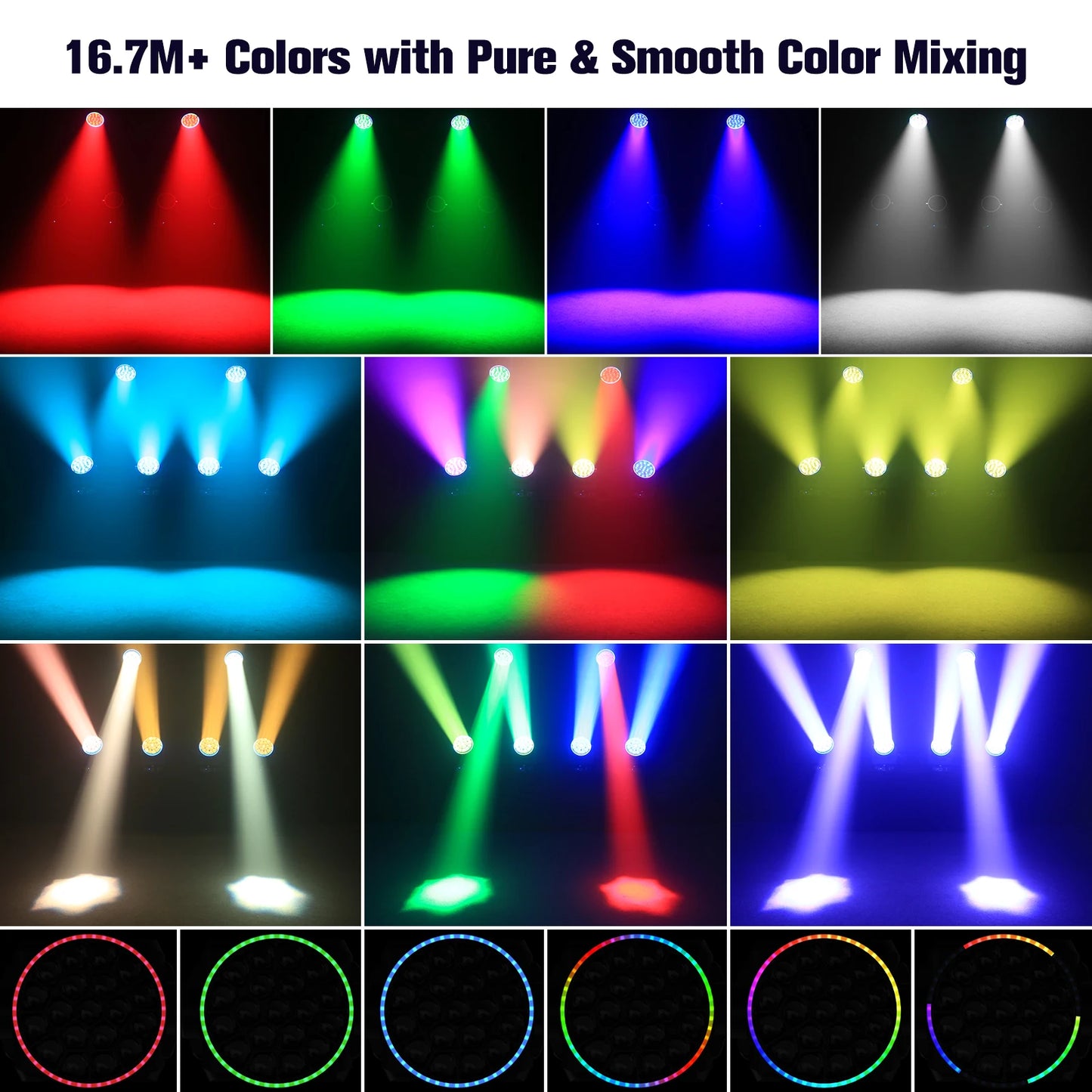 Somspot 19x15W RGBW LED Moving Head Light Beam