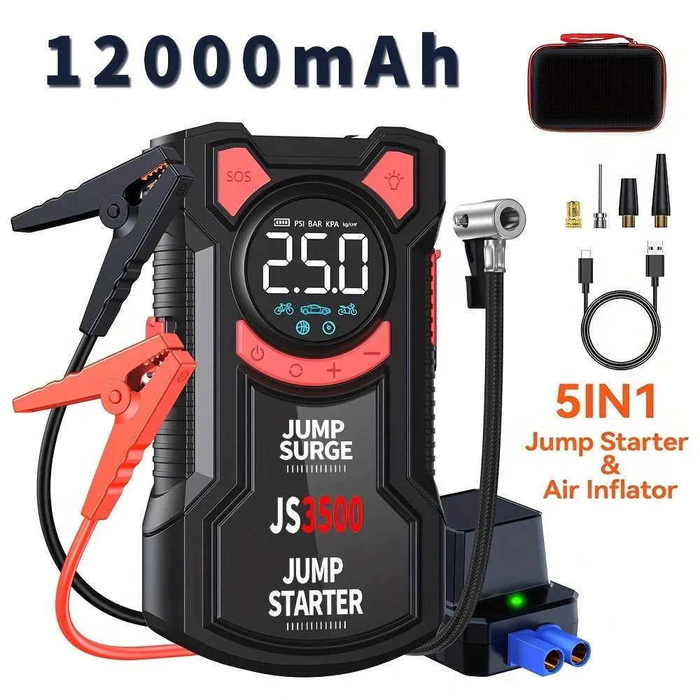 JS 3500 5-in-1 Multifunctional Air Pump Jump Starter