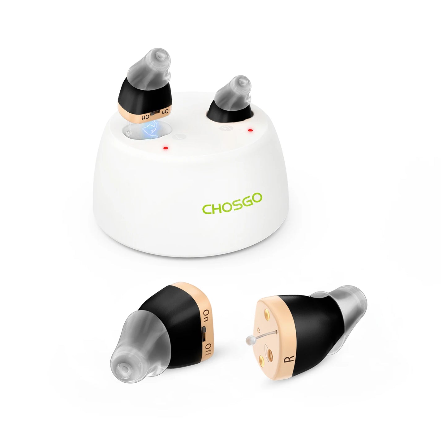 CHOSGO Hearing Aids Rechargeable With Noise Cancelling