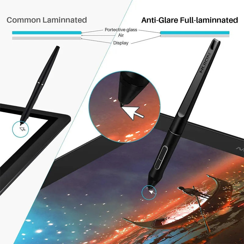 Huion Graphic Monitor Kamvas Pro 16 Drawing Tablet Screen