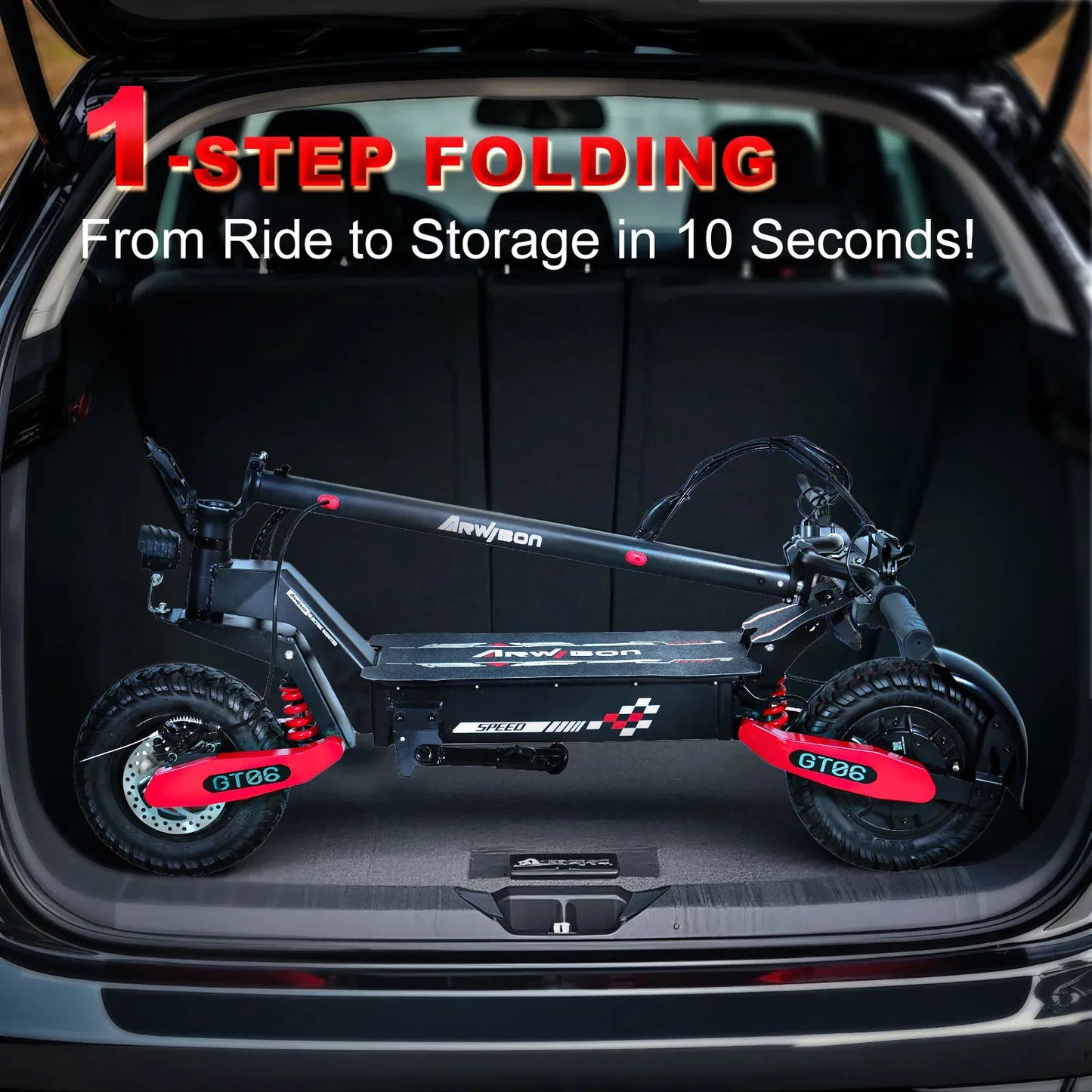 Arwibon GT06 1200W Foldable E-Scooter for Adults