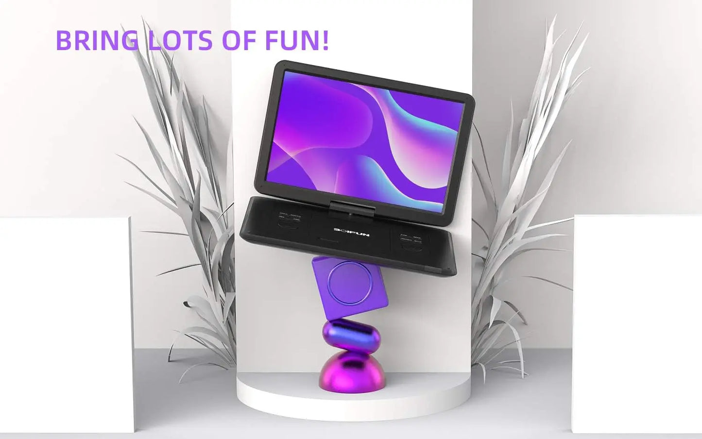 BOIFUN 17.5" Portable DVD Player with 15.6" Large HD Screen
