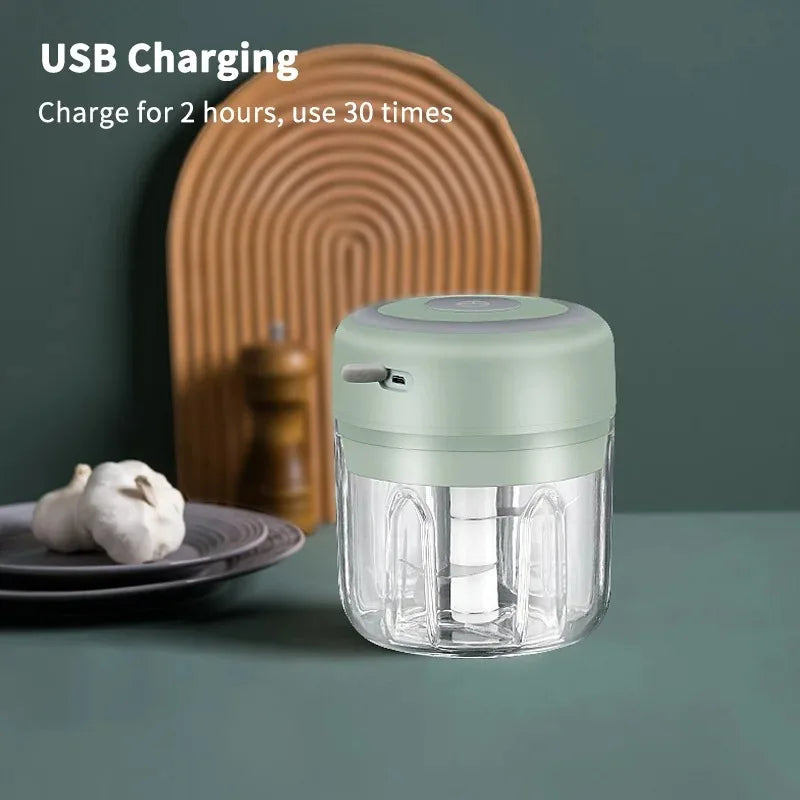 Mini Wireless Electric Garlic Crusher 100ml/250ml Portable