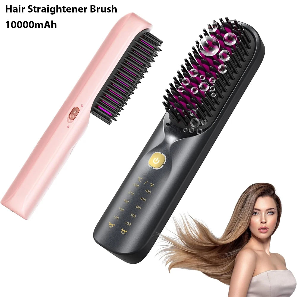 BOPCAL Cordless Hair Straightener Brush 450°F