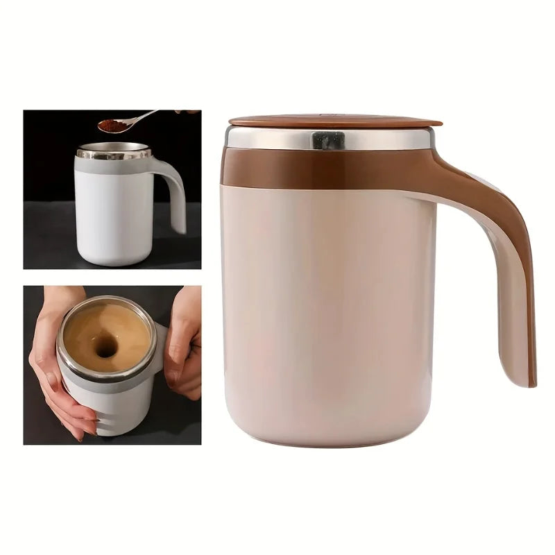 C0012 Magnetic Rotary Coffee Cup - Large Capacity, Auto Mixing