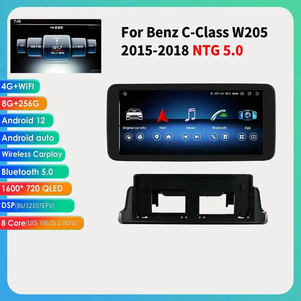 10.25"Android Auto Car radio Multimedia player For Mercedes Benz C-Class