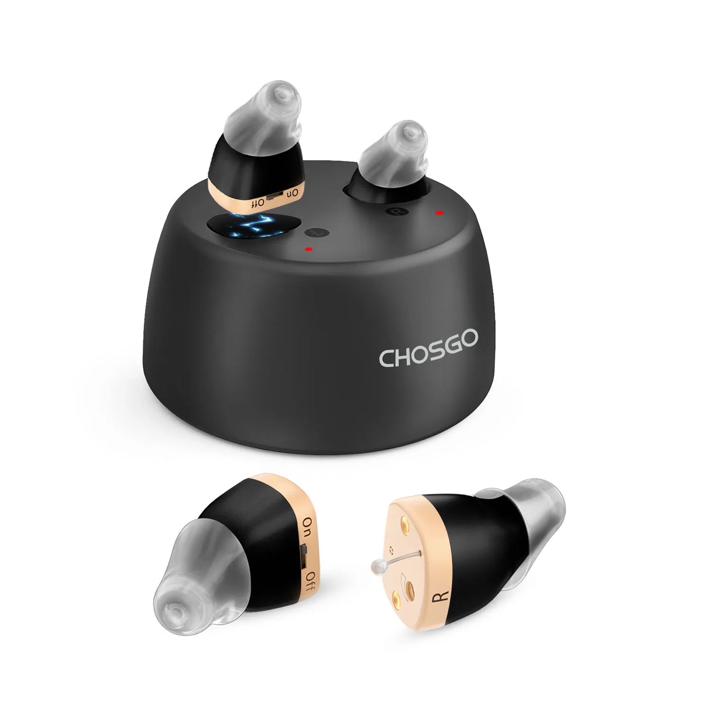 CHOSGO Hearing Aids Rechargeable With Noise Cancelling
