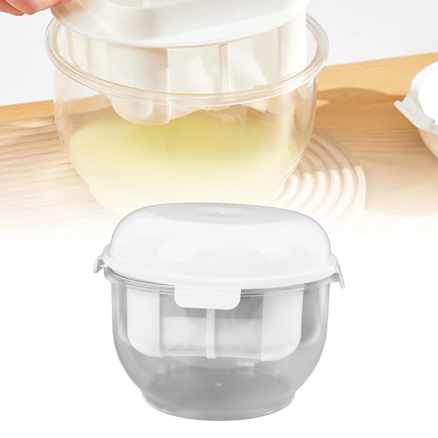 Qiilu Yogurt Whey Separator Strainer Filter Round Large Capacity