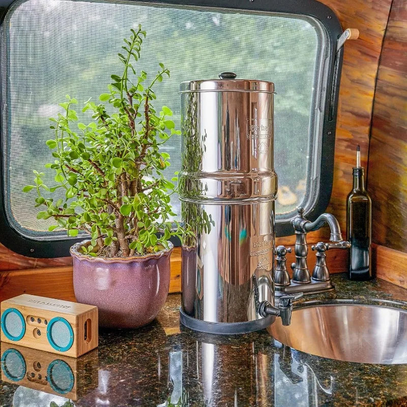 Travel Berkey Gravity-Fed Water Filter with 2 Black Berkey Elements