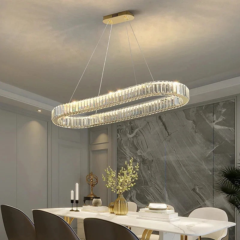 GreeLustr Luxury LED Pendant Light Modern Crystal Chandelier