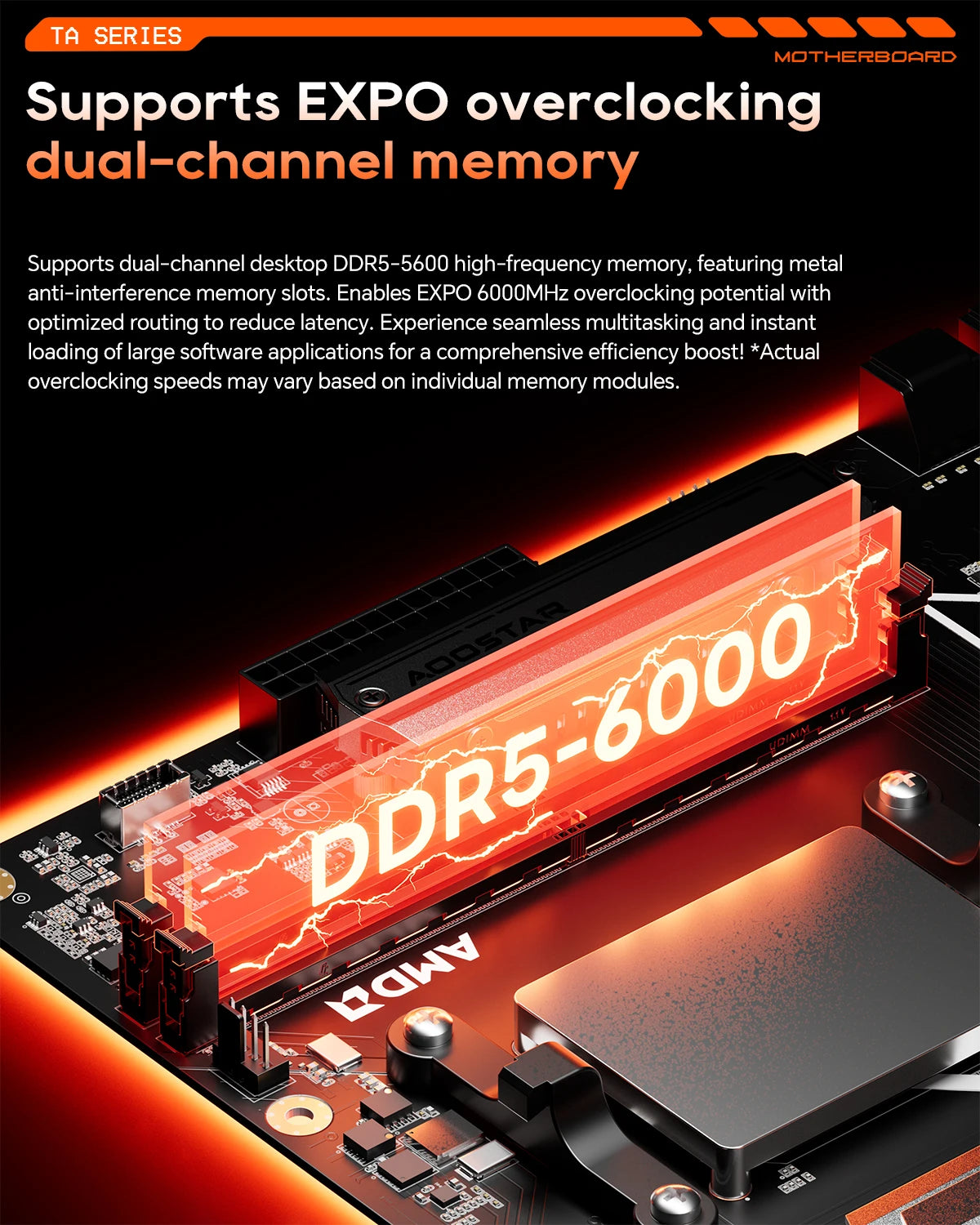 Aoostar TA95X3D MoDT Motherboard ATX Gaming Mainboard