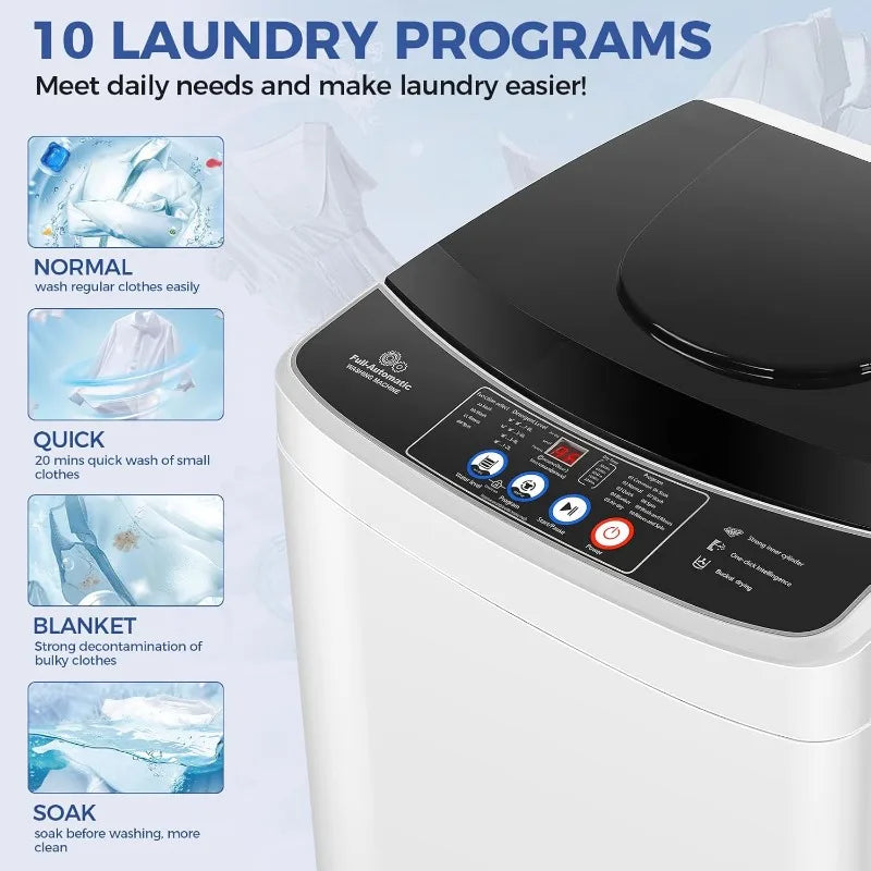 Nictemaw Portable Washing Machine 20Lbs Capacity 2.8 Cu.ft