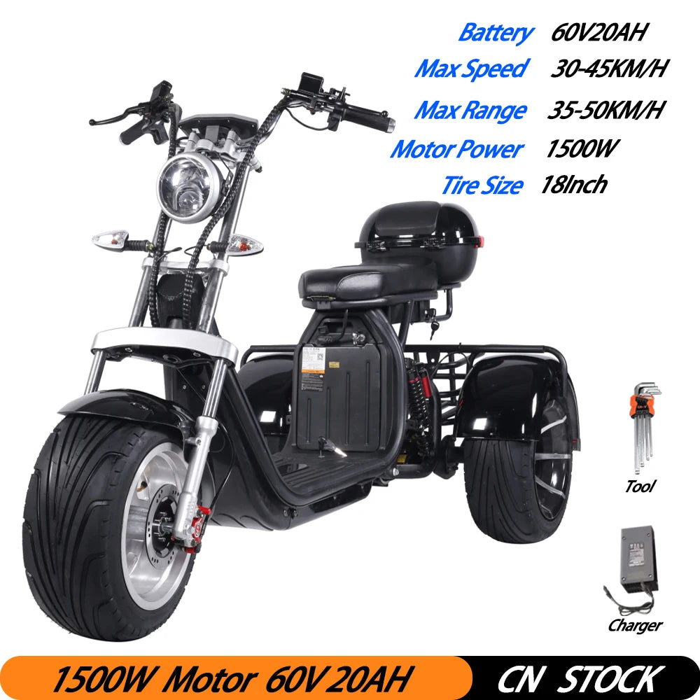 HOODAX Adult Electric 3 Wheel Scooter