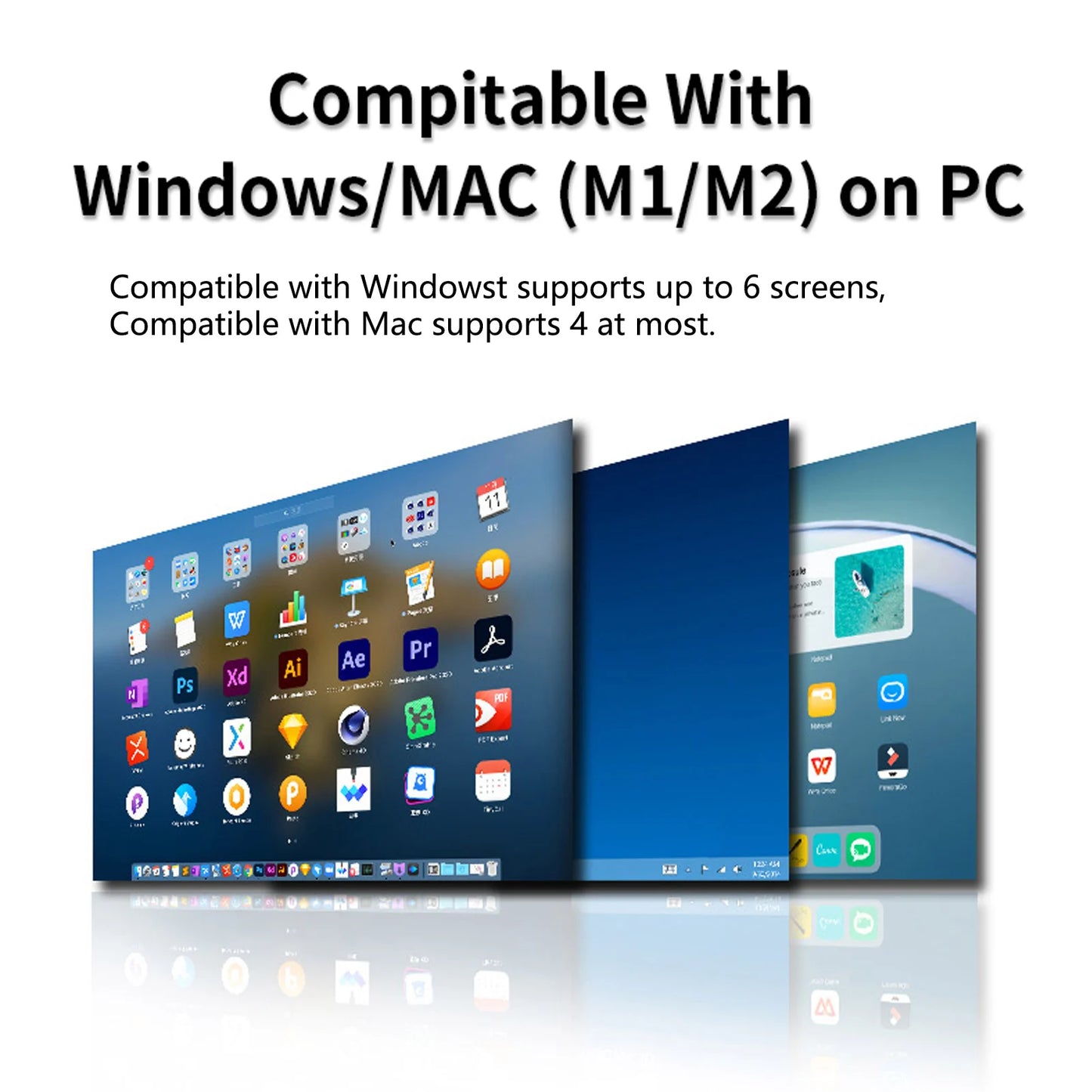 kuulaa 12 Inch Laptop Dual Monitor 1920*1080