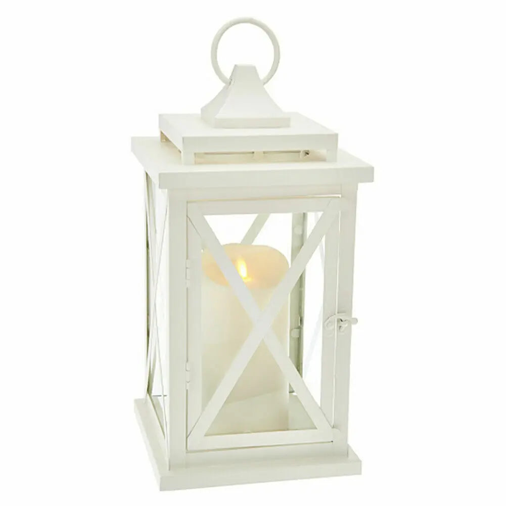 2PCS Flickering Flameless Resin Pillar LED Candle Lights