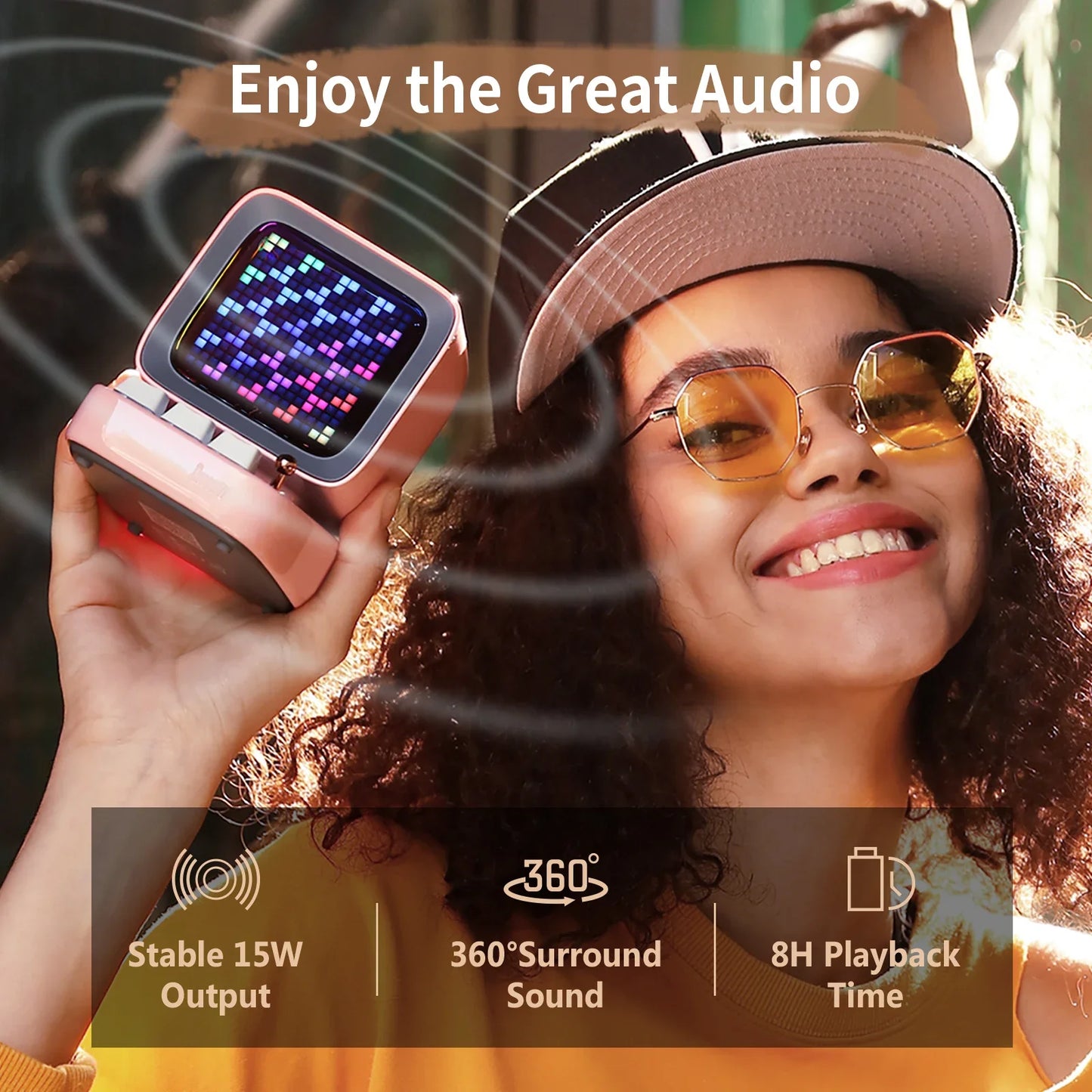 Divoom Ditoo-Pro Retro Pixel Art Bluetooth Portable Speaker