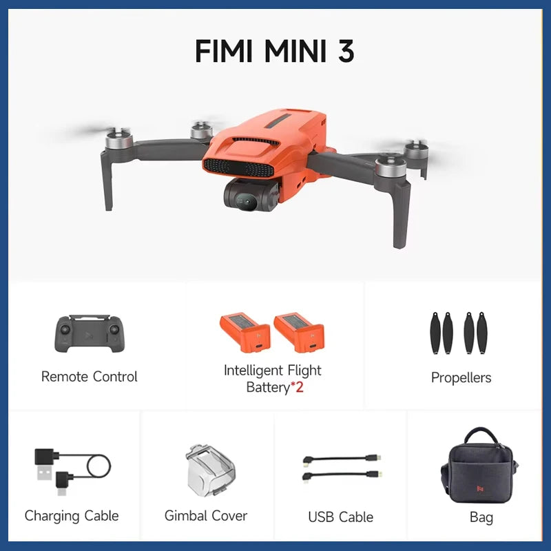 FIMI Mini 3 4K GPS drone with 3-Axis Gimbal 249g 4K/60FPS 48MP