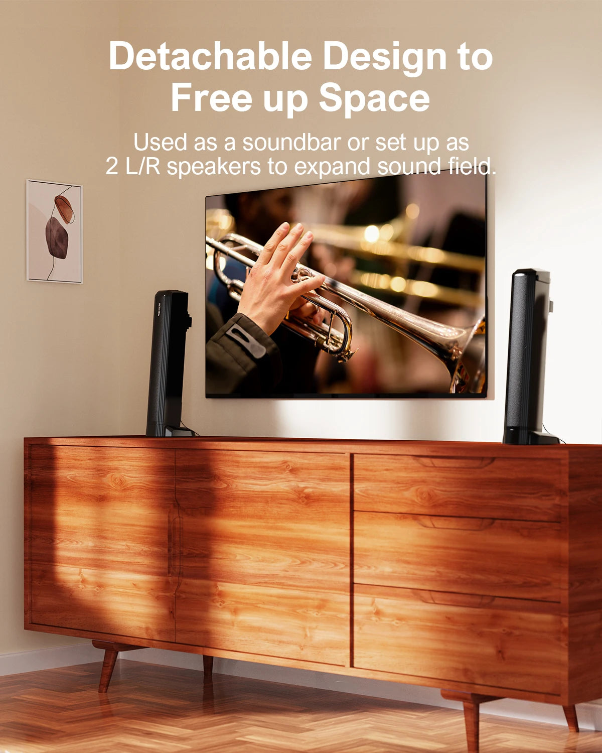 ULTIMEA 2.2ch Soundbar for TV, Peak Power 100W