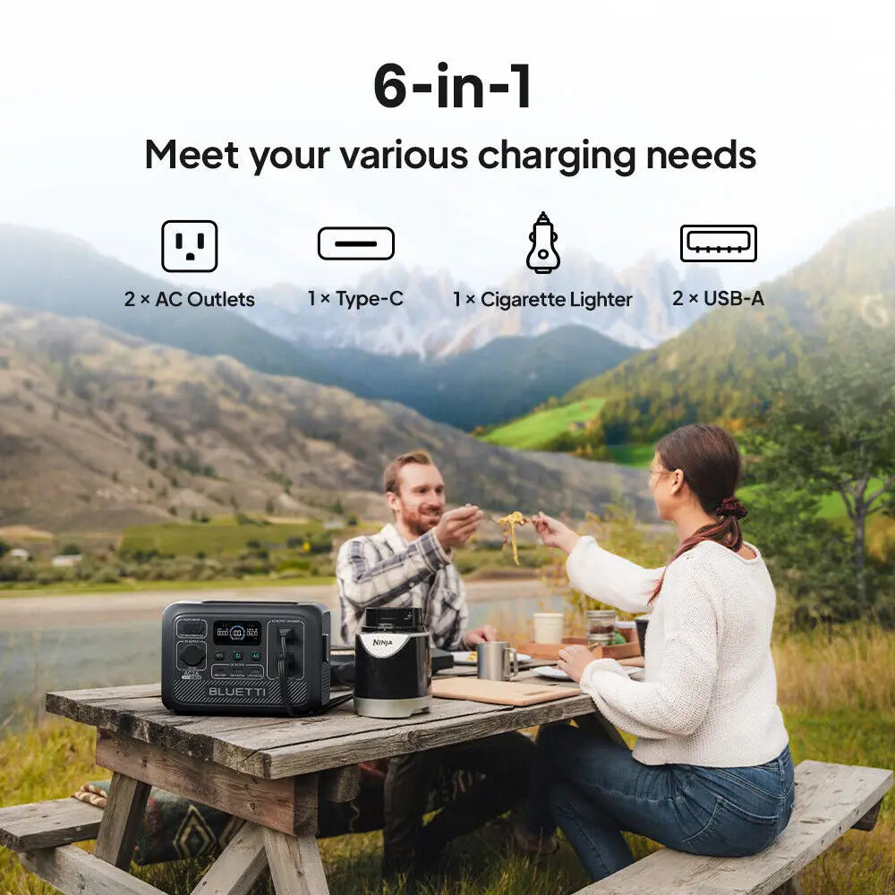 BLUETTI AC2A 300W 204Wh Portable Power Station LiFePO4 Battery