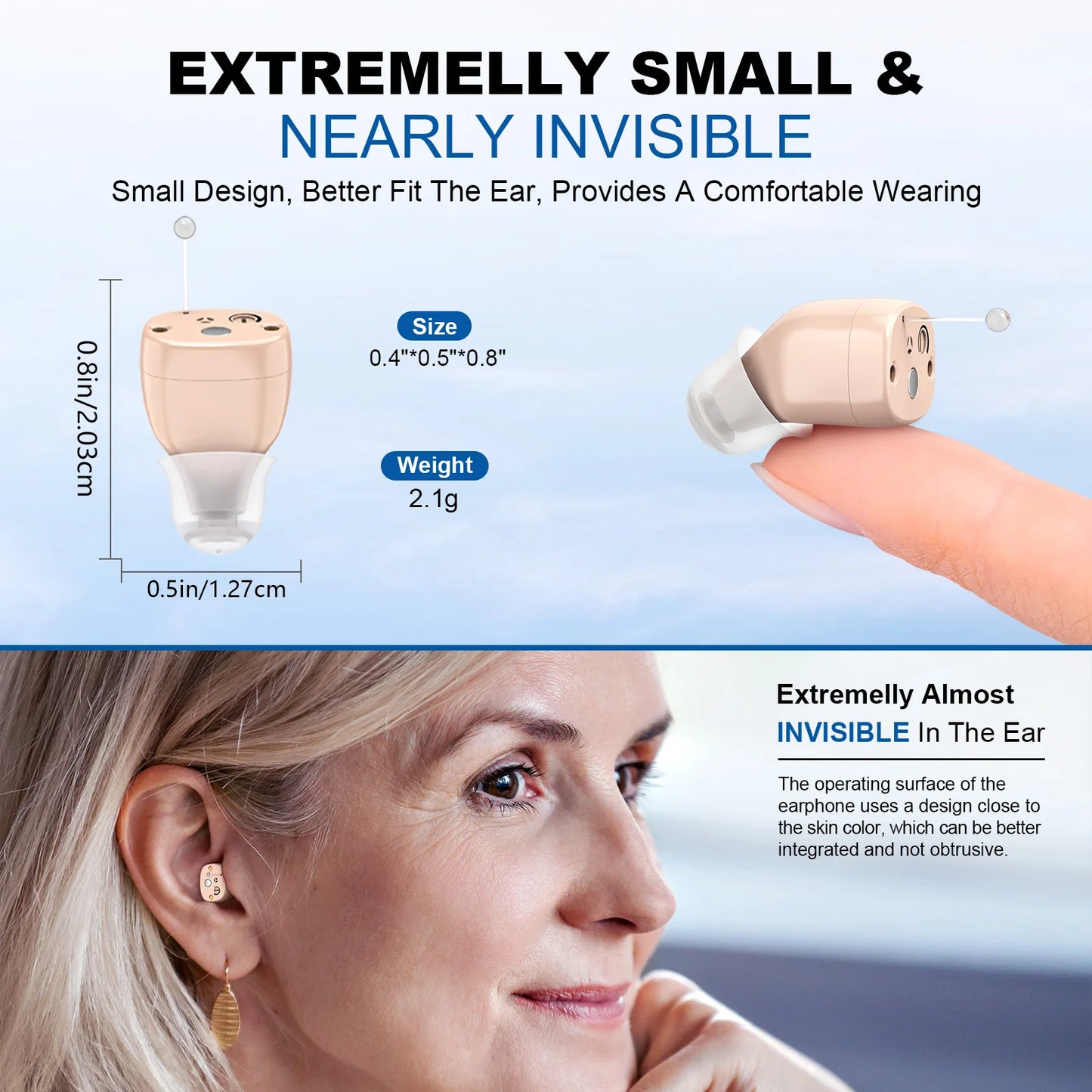 K&FCOPTEE Invisible Hearing Aids Mini Aids for Seniors