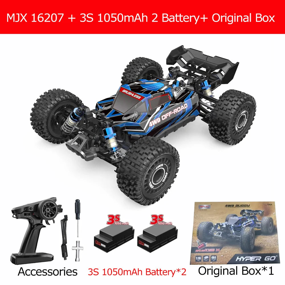HYPER GO MJX 16207 1/16 RC Car Brushless 2.4G 4WD Racing Car