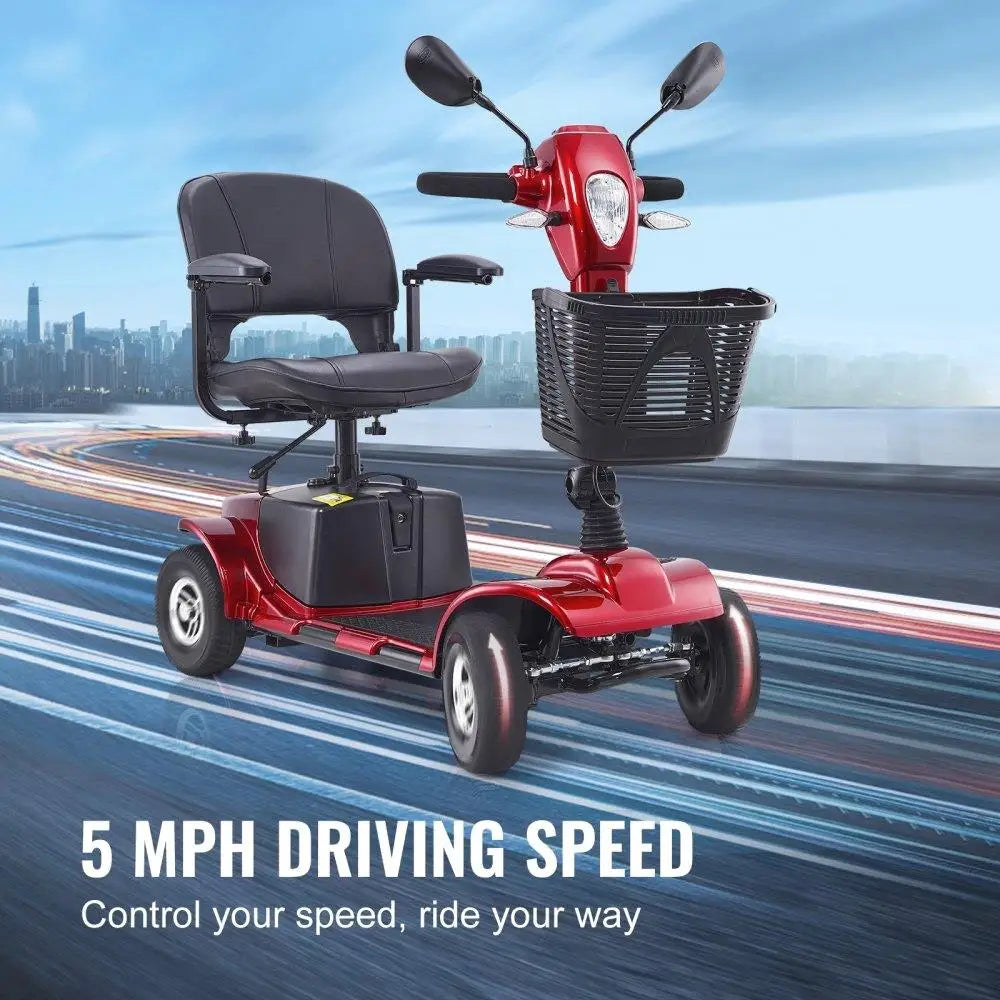 Heavy-Duty 4 Wheel Mobility Scooter for Seniors 12 Mile Range