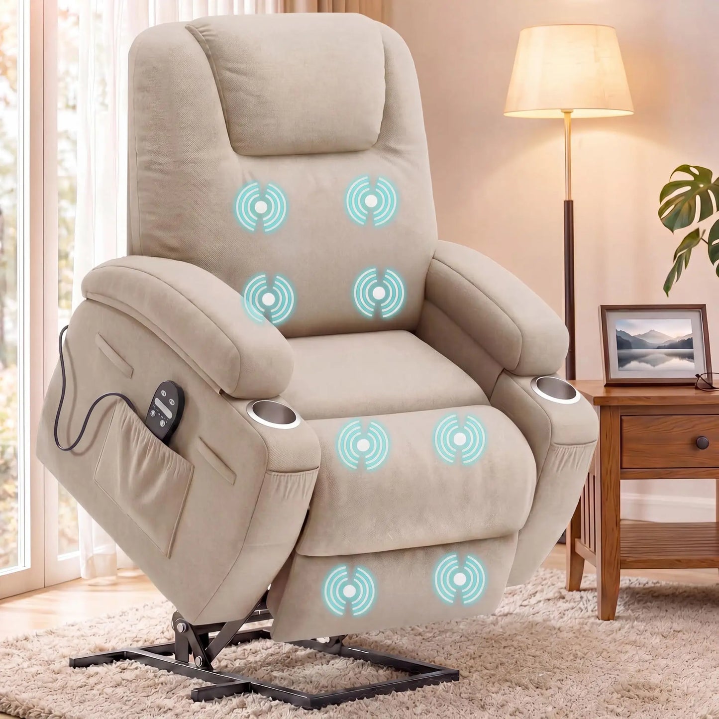 Flamaker Power Lift Chair Massage Recliner Chairs for Seniors