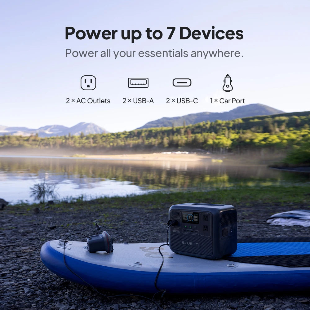 BLUETTI AC70 768Wh 1000W Portable Power Station Solar