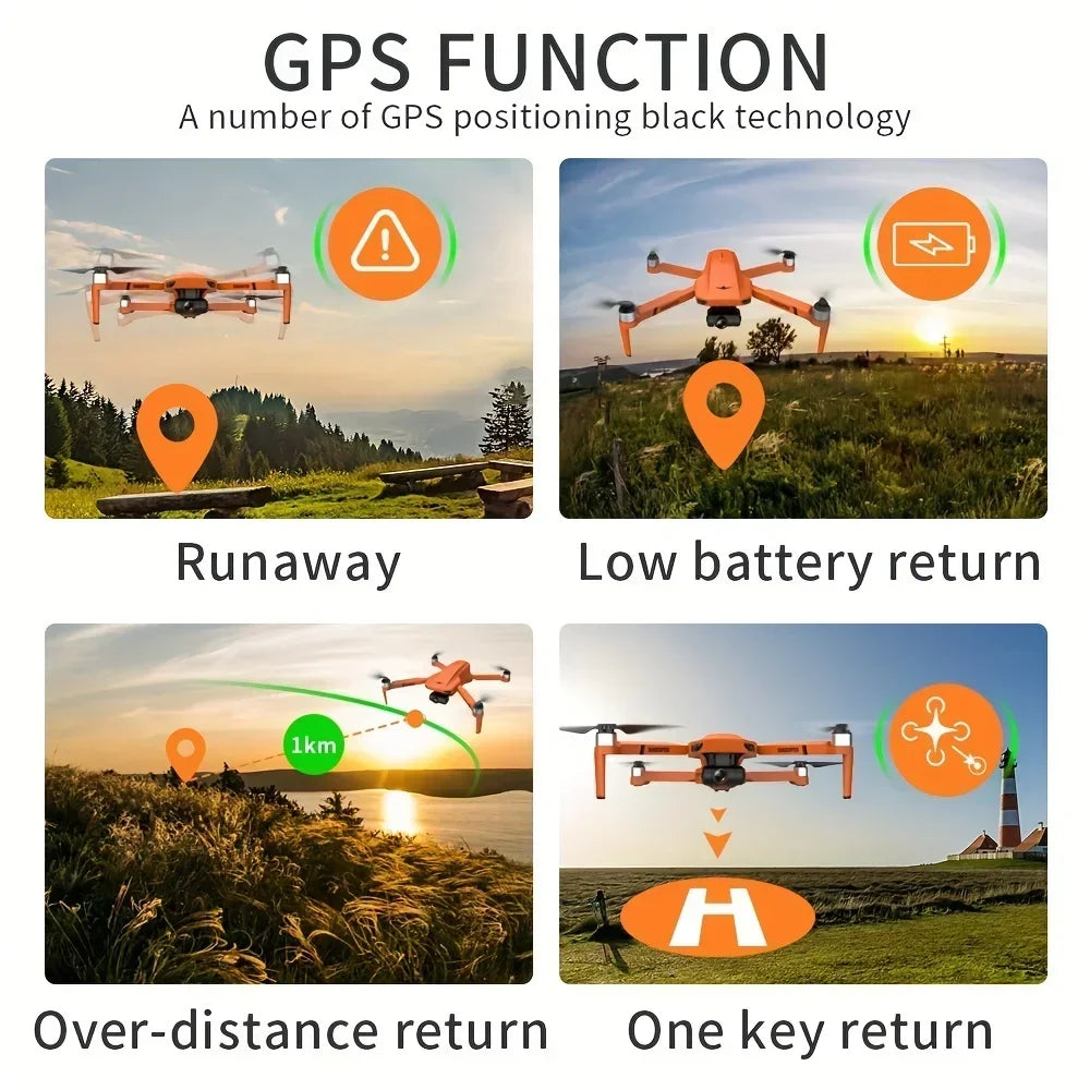 QJ KF102 4K HD GPS Drone with Dual Camera 2-Axis Gimbal