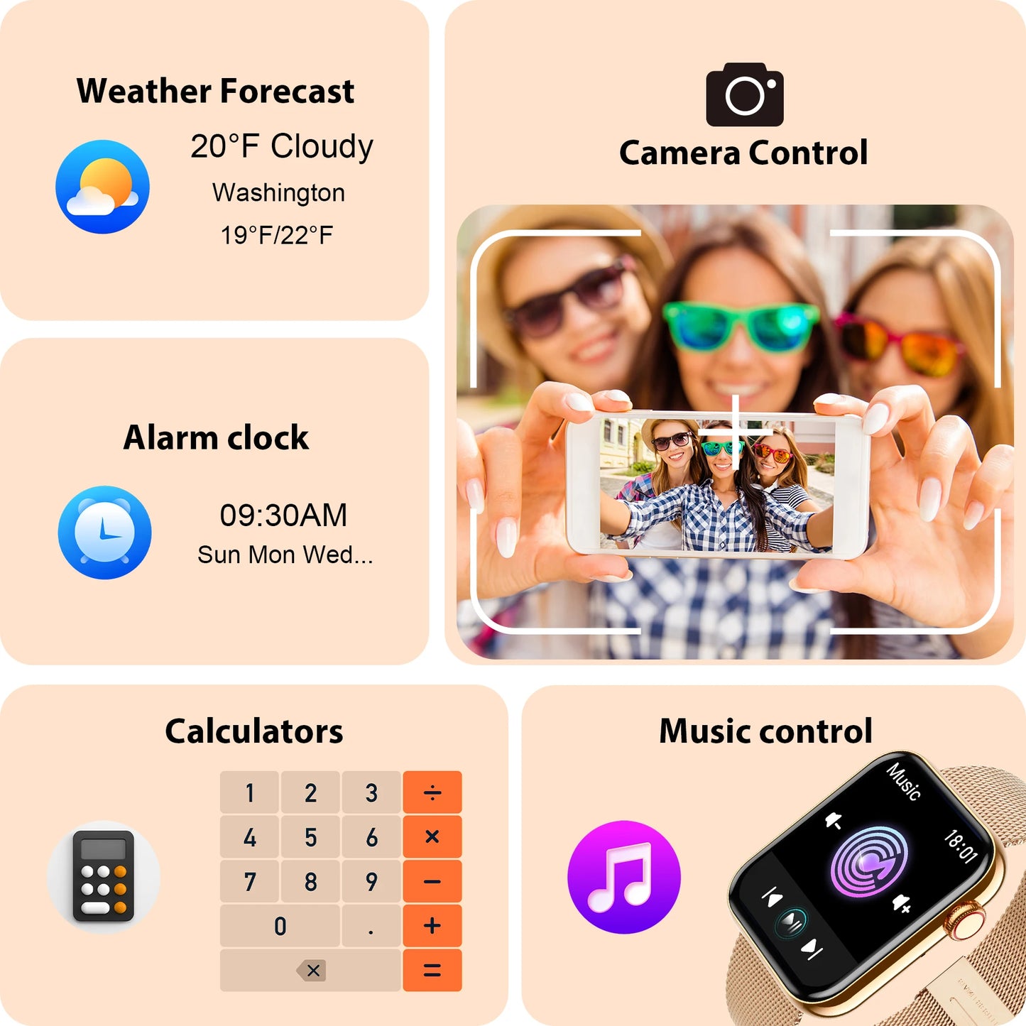 INNOFOVO Smart Watch for Women/Men Bluetooth Calls Fitness Tracker