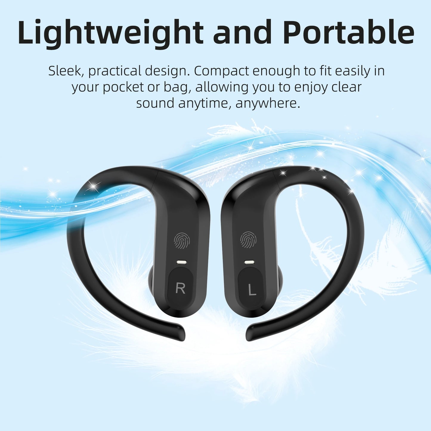BTE Wireless hearing aids headphones rechargeable