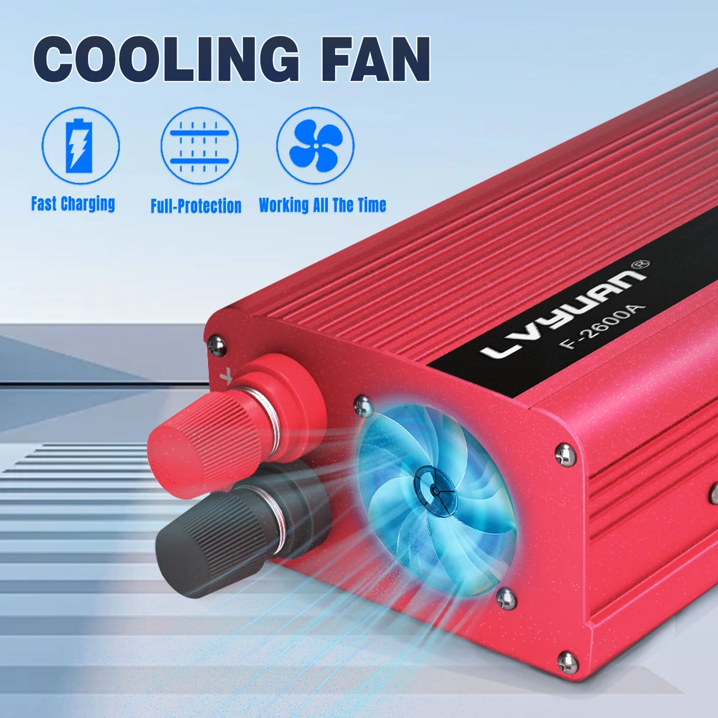 Foval AC110V Power Inverter DC/AC 12V to 120V Car Inverter