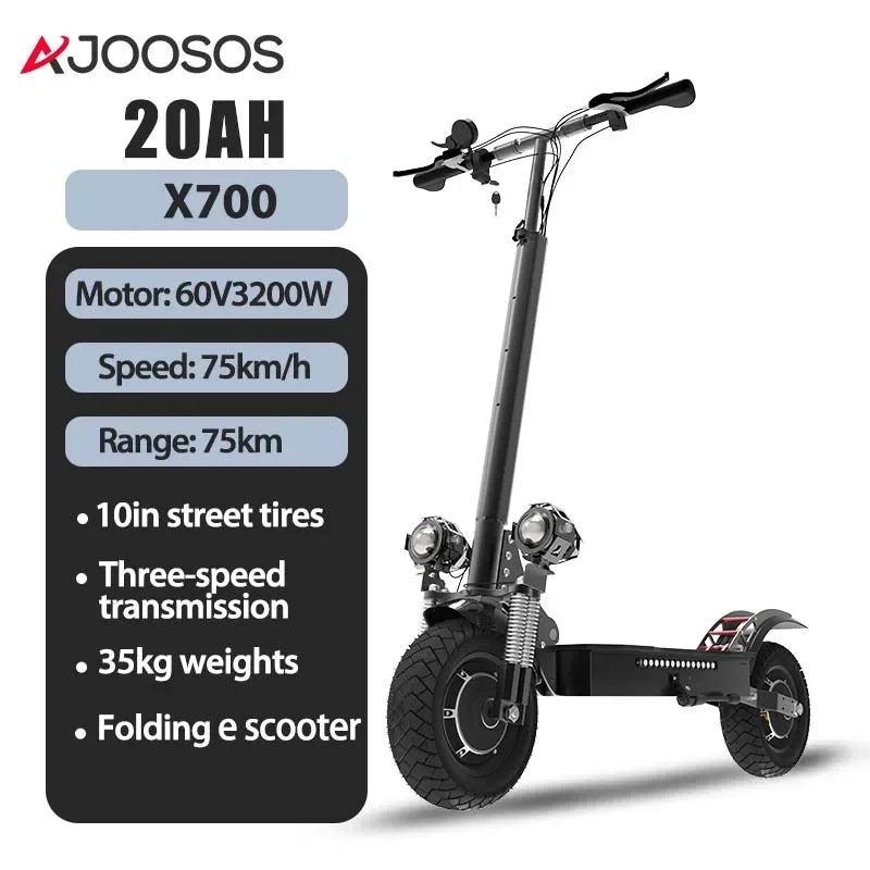 AJOOSOS 2024 X60 X700 X500 Electric Scooter 2400W-5600W Dual Motor Electric