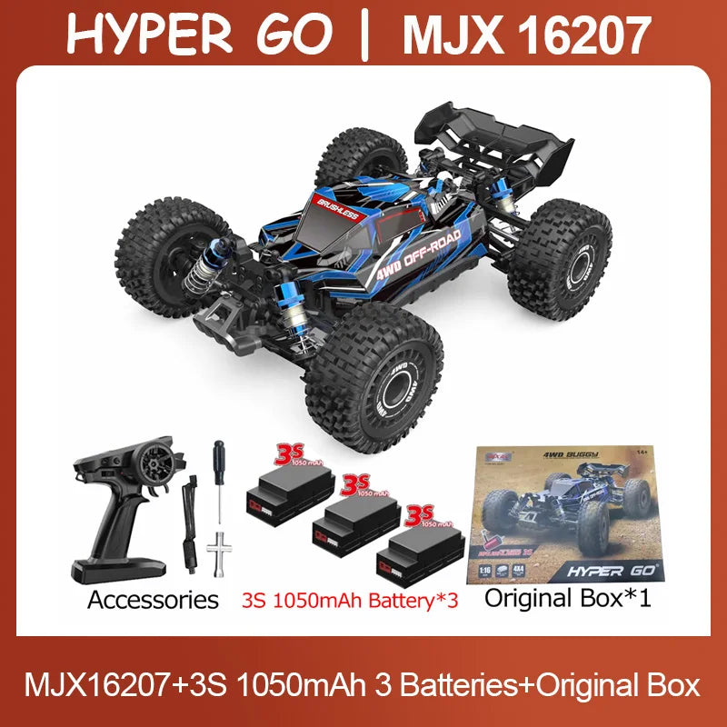 HYPER GO MJX Brushless Remote Control Car 16207 16208