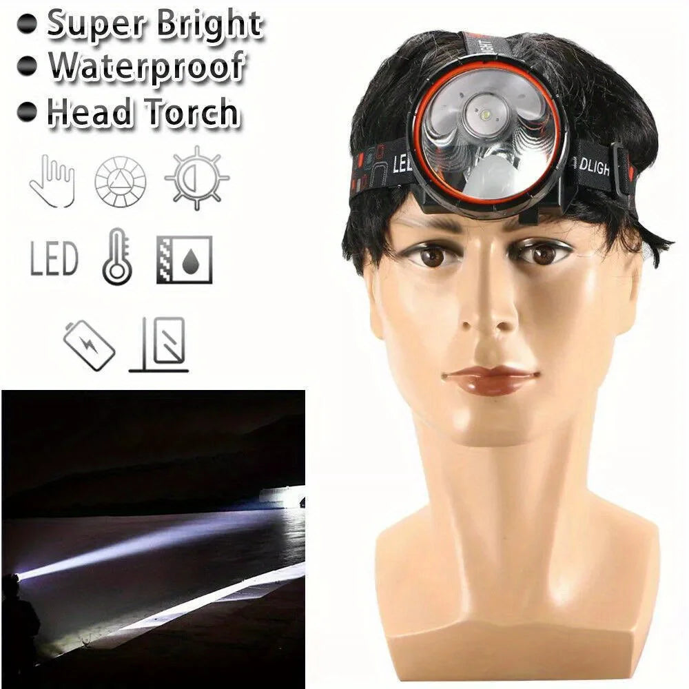 Super Bright LED Headlight Rechargeable Headlight 2 Mode 5000 lumens