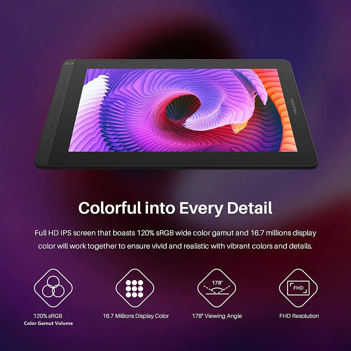 HUION Kamvas 16 Graphics Drawing Tablet